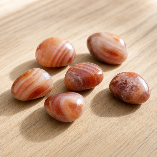 Red Sulemani Agate Tumbled Crystals (Improves Physical and Mental Health)