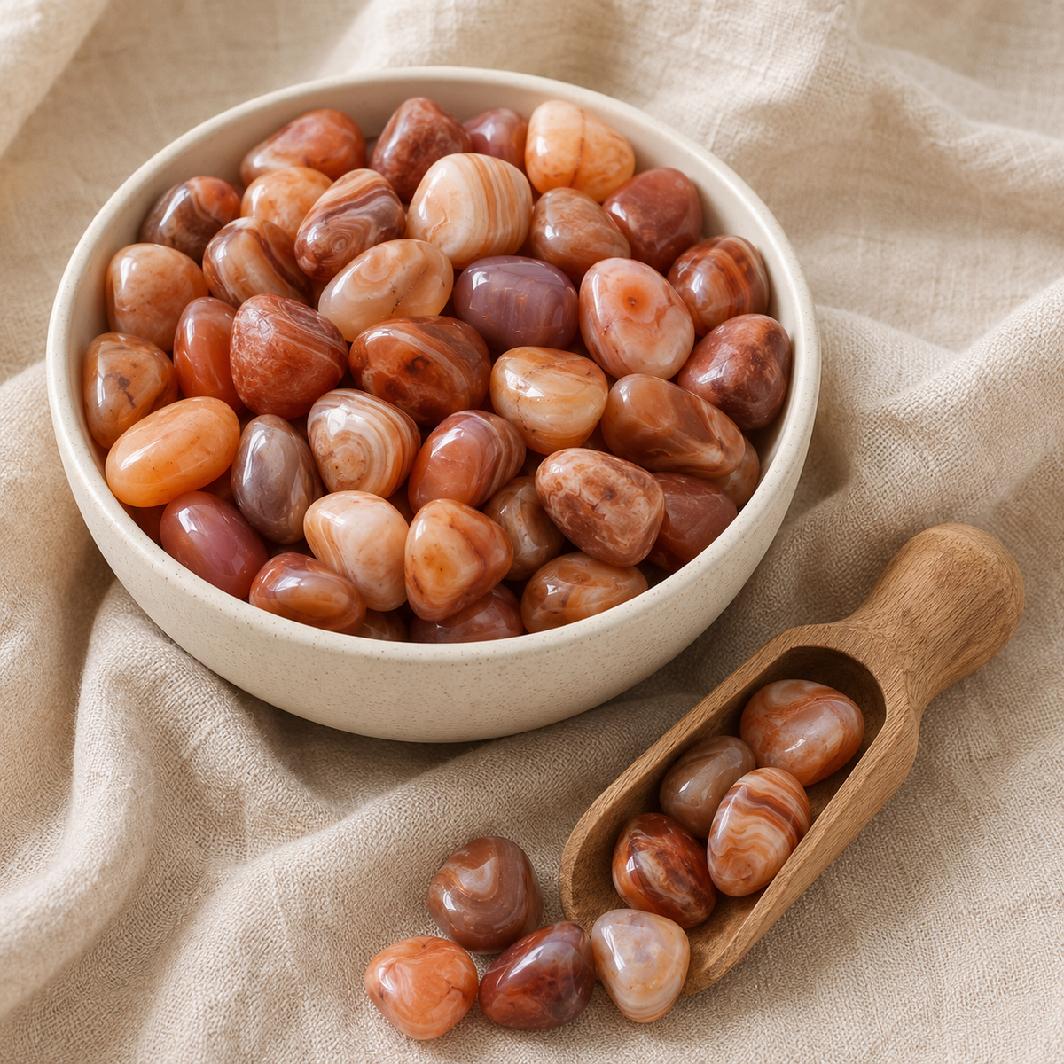Red Sulemani Agate Tumbled Crystals (Improves Physical and Mental Health)