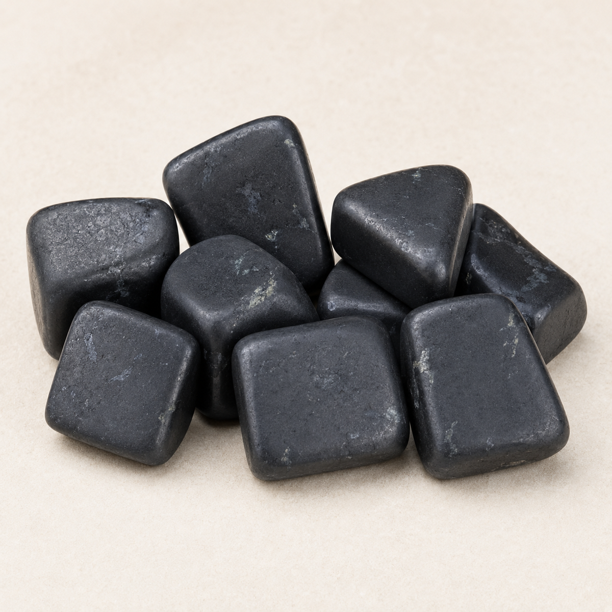 Black Shungite Tumbled Crystals (Elimination Toxins and Clarity )