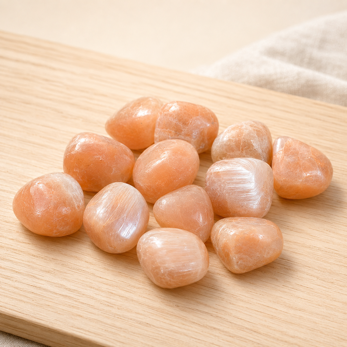 Peach Moonstone Tumbled Crystals (Mastering Fear and Leadership)