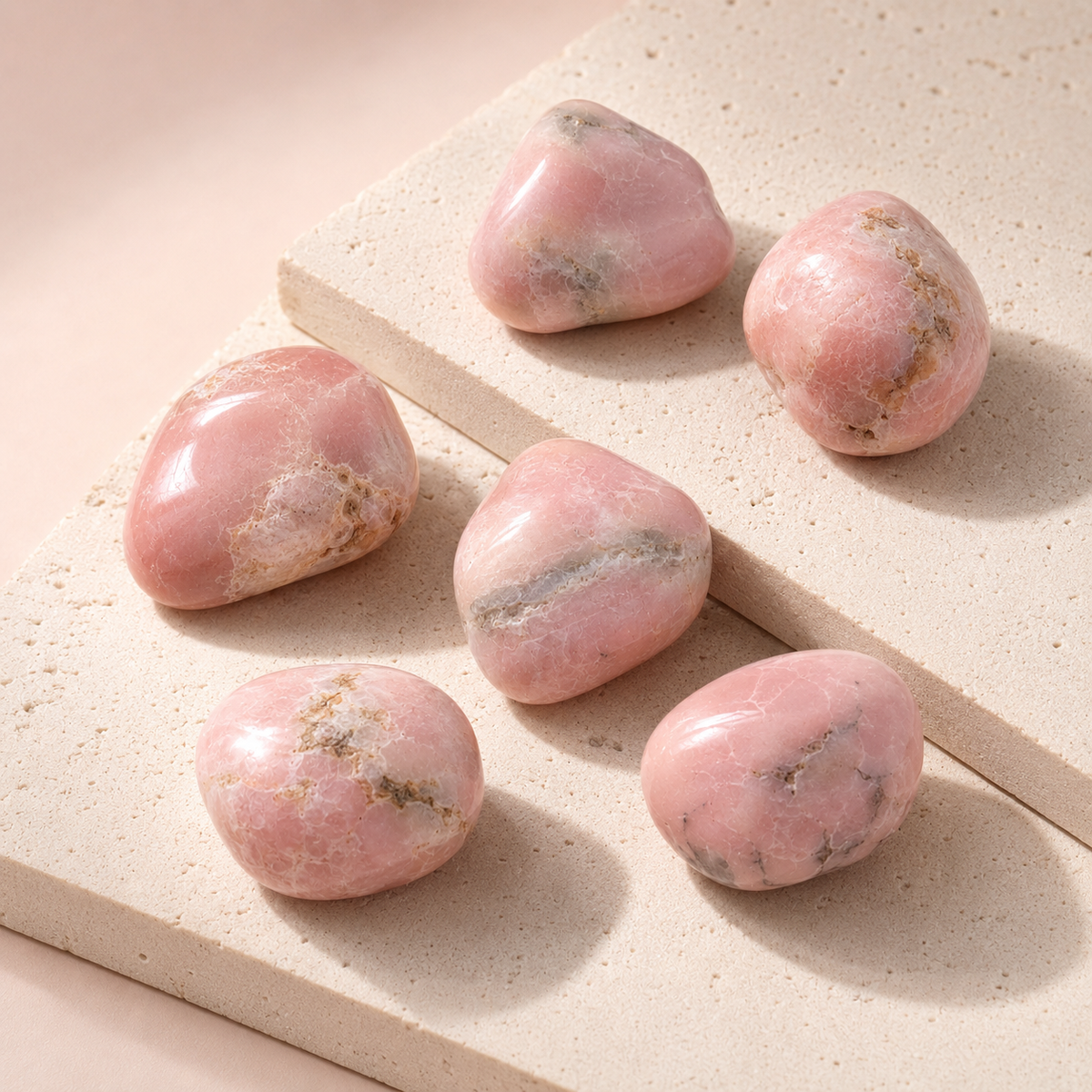 Pink Opal Tumbled Crystals (Mastering Fear and Wisdom)