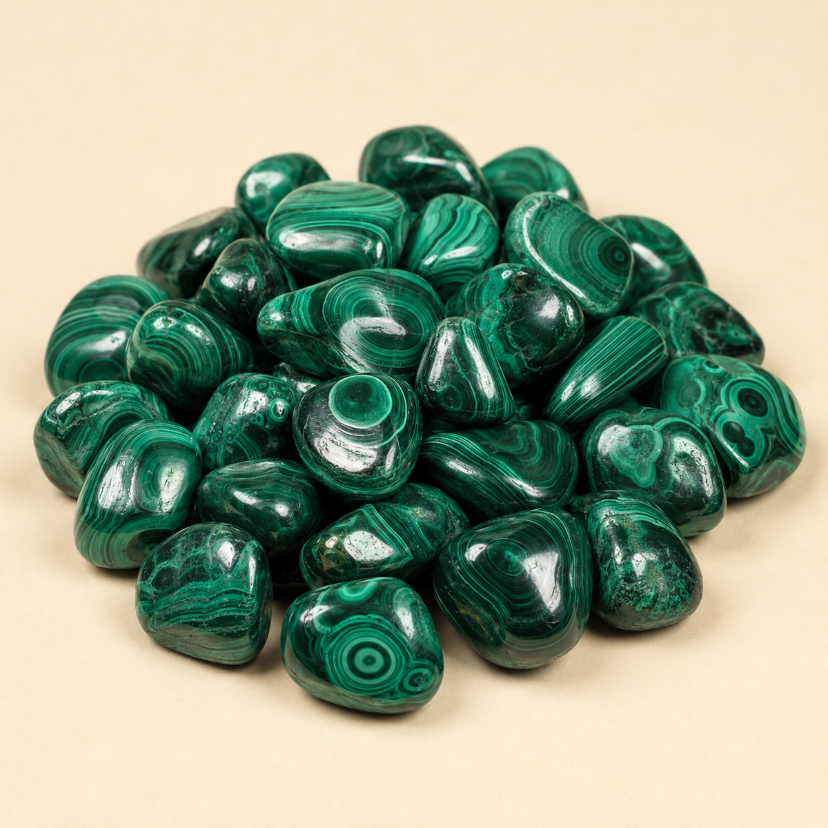 Malachite Tumbled Crystals (Leadership and Travel)