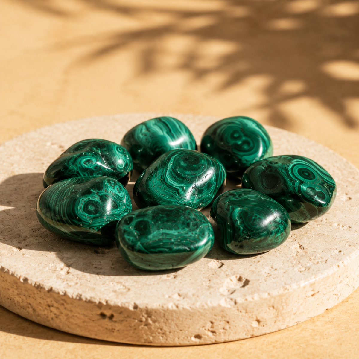 Malachite Tumbled Crystals (Leadership and Travel)