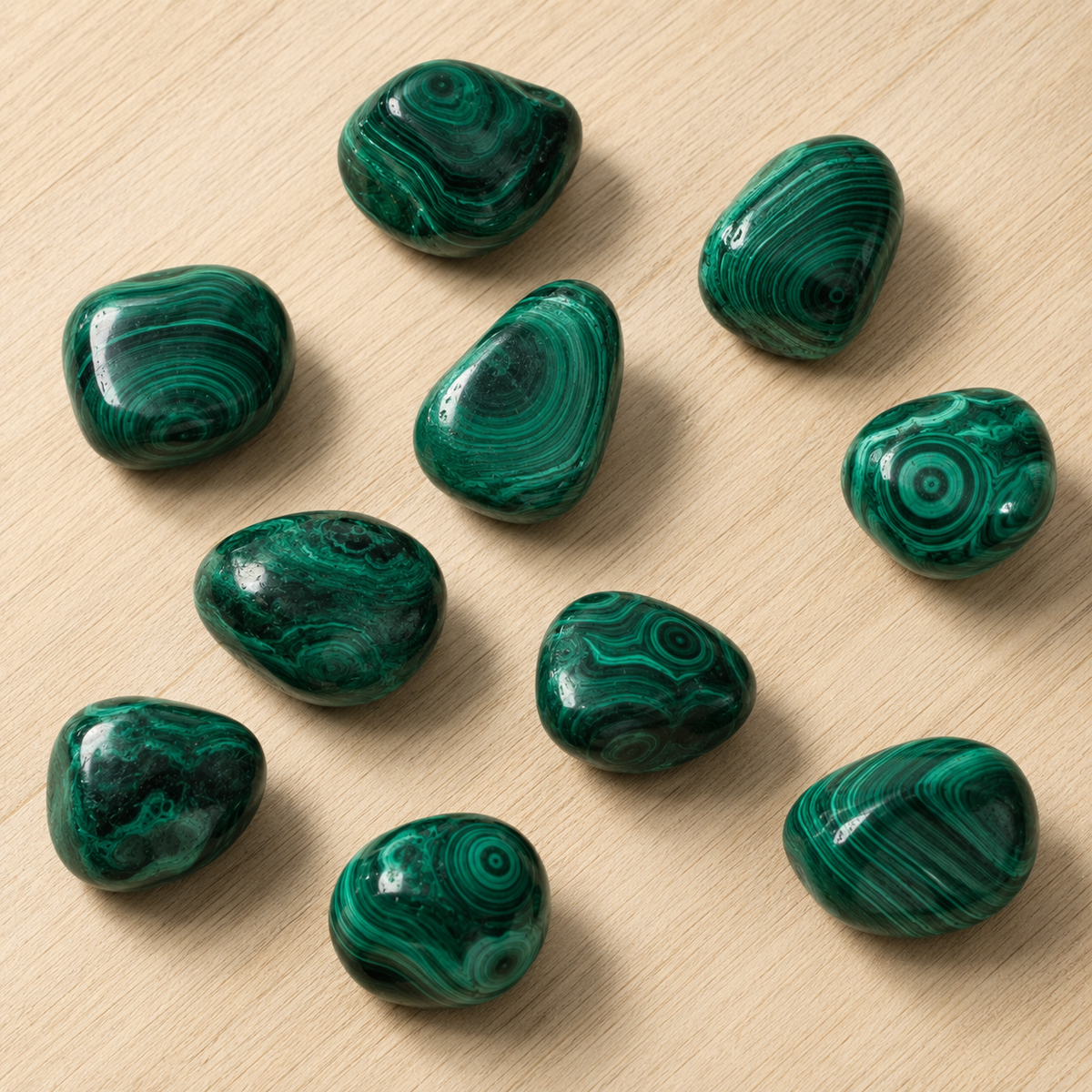 Malachite Tumbled Crystals (Leadership and Travel)