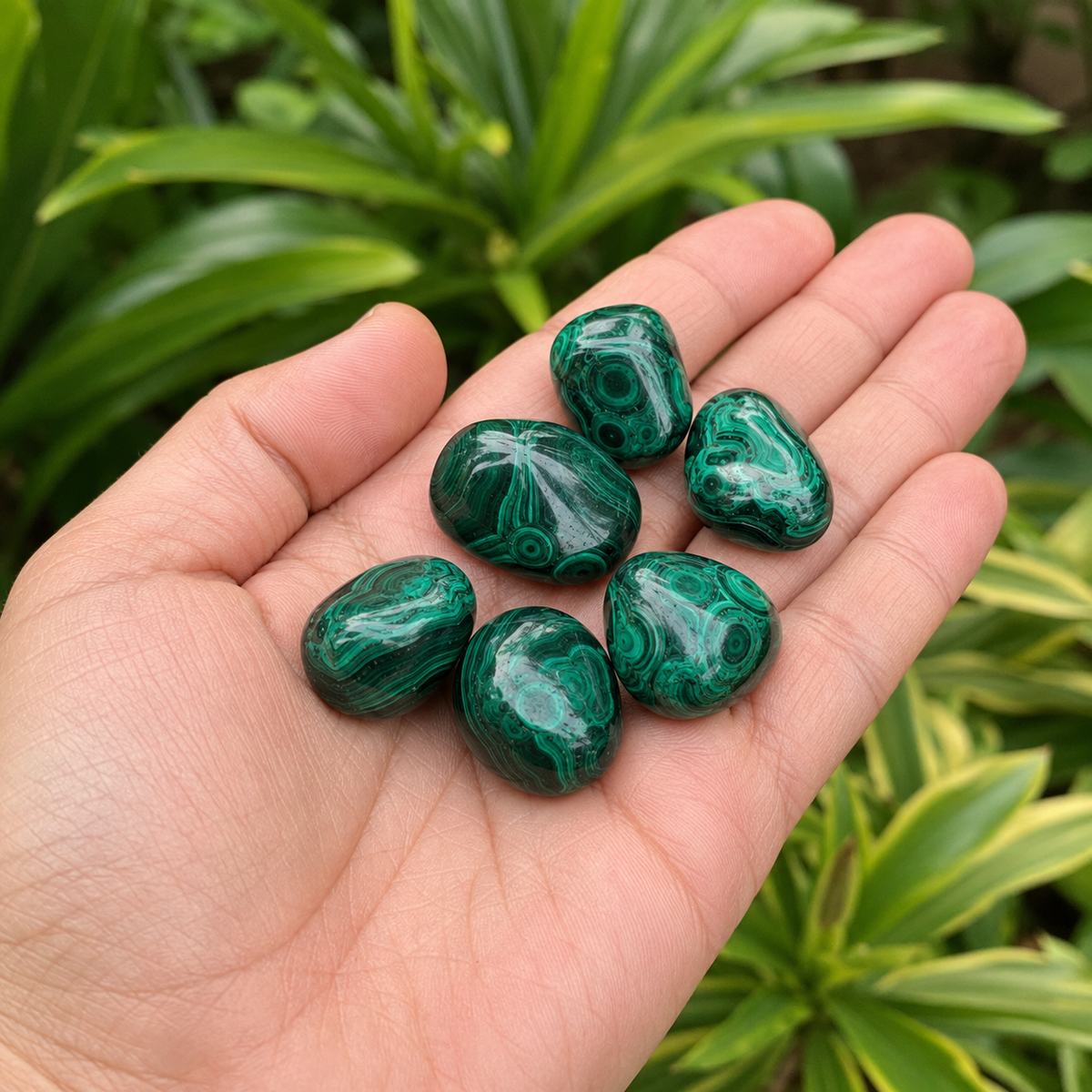 Malachite Tumbled Crystals (Leadership and Travel)
