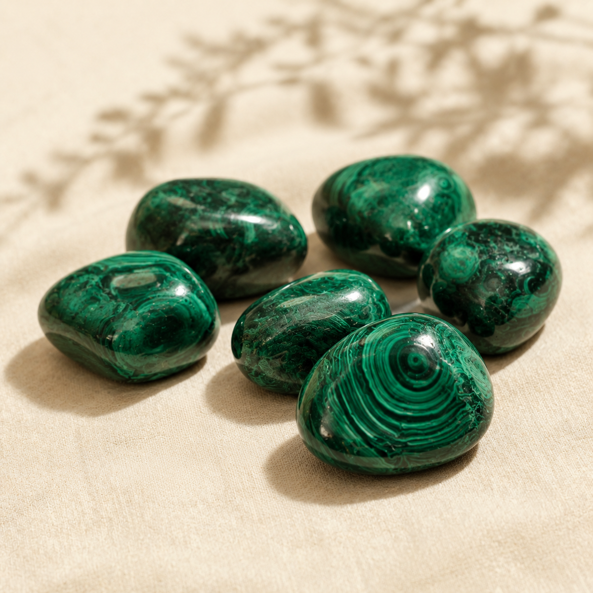Malachite Tumbled Crystals (Leadership and Travel)