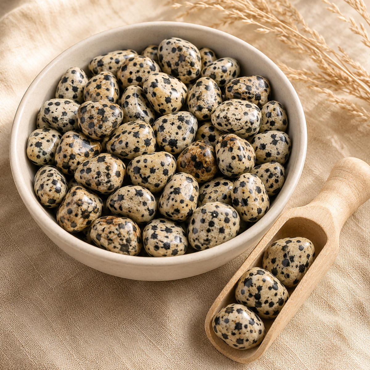 Dalmatian Jasper Tumbled Crystals (Luck And Good Fortune and Manifestation)