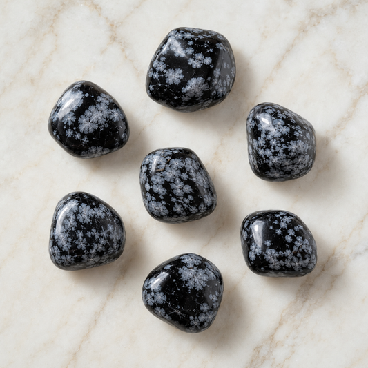 Snowflake Obsidian Tumbled Crystals (Alignment With The Higher Self and Channeling)