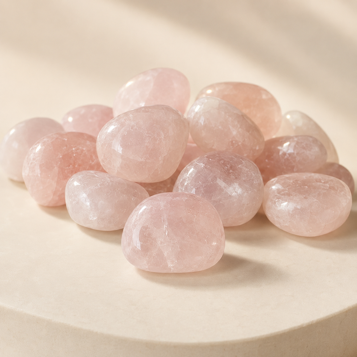 Rose Quartz Tumbled Crystals (Anxiety Relief and Relaxation)