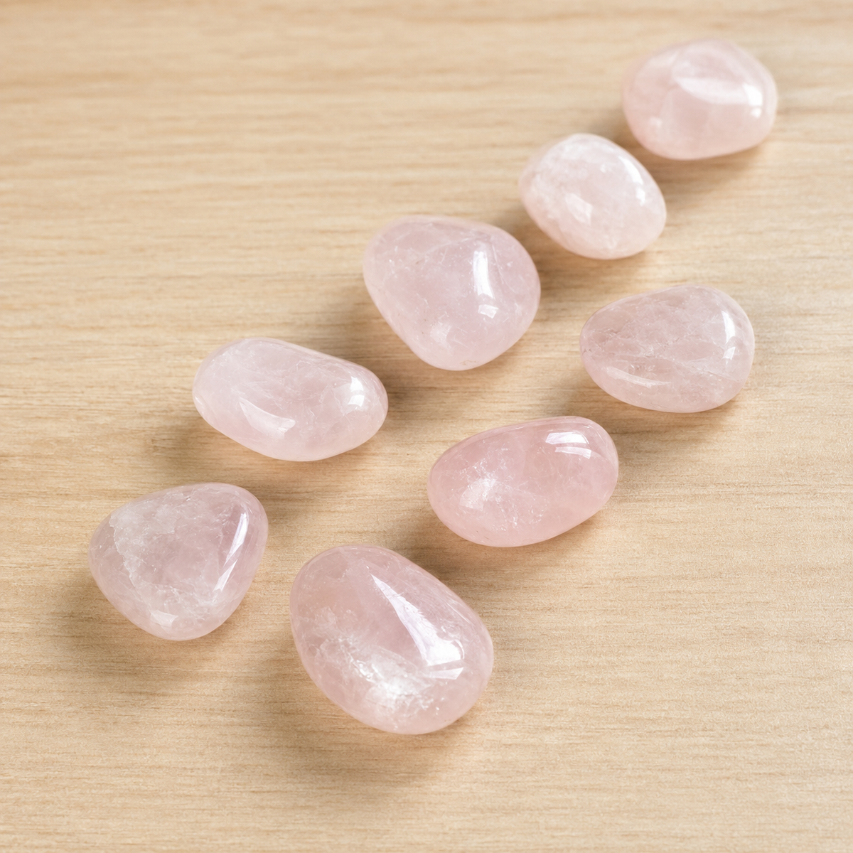 Rose Quartz Tumbled Crystals (Anxiety Relief and Relaxation)