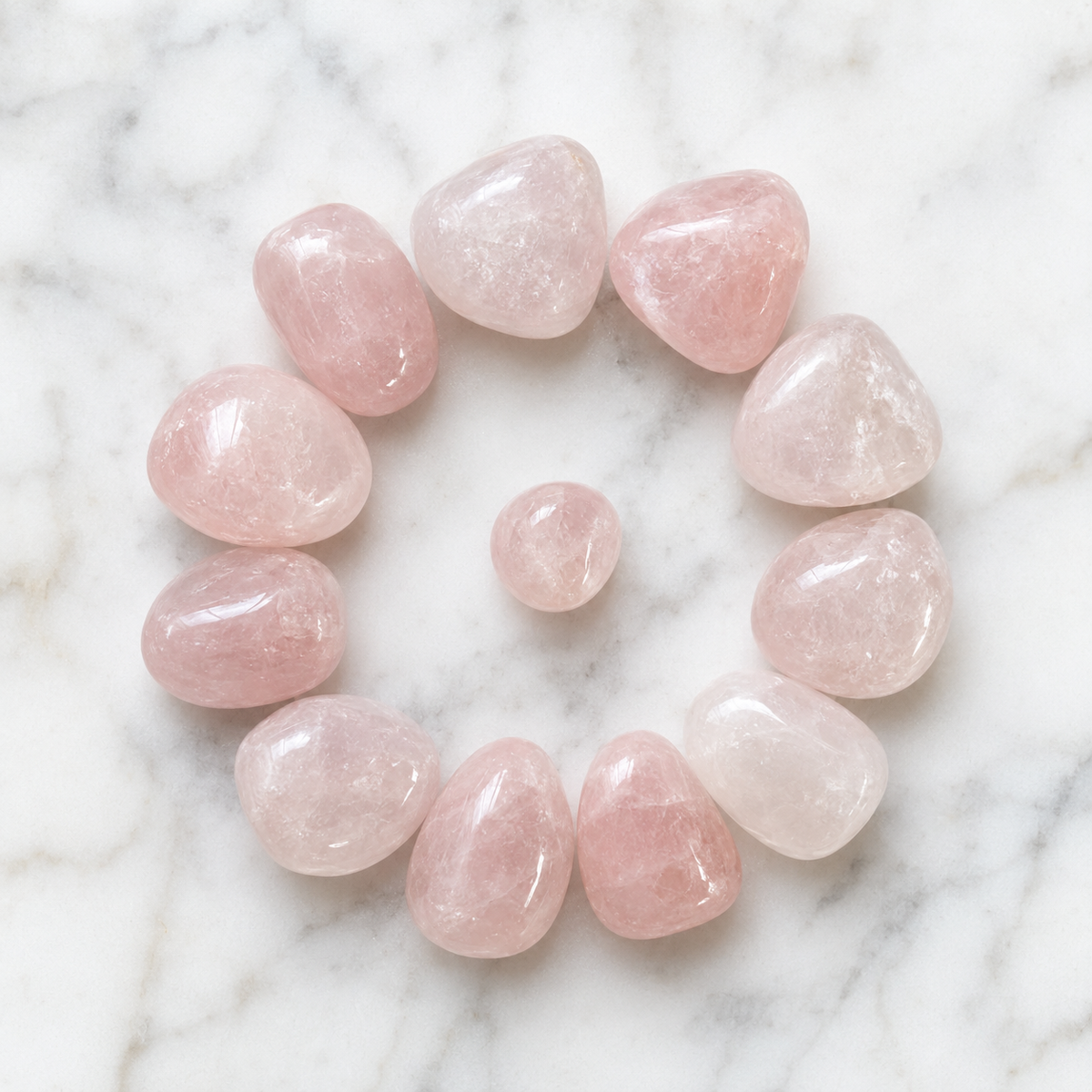 Rose Quartz Tumbled Crystals (Anxiety Relief and Relaxation)