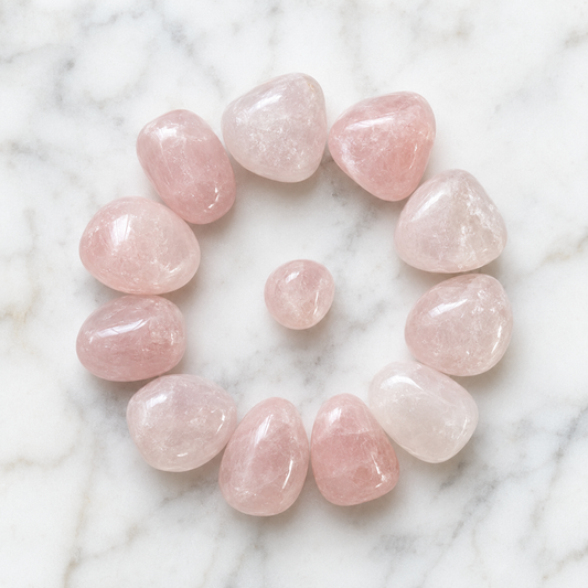 Rose Quartz Tumbled Crystals (Anxiety Relief and Relaxation)