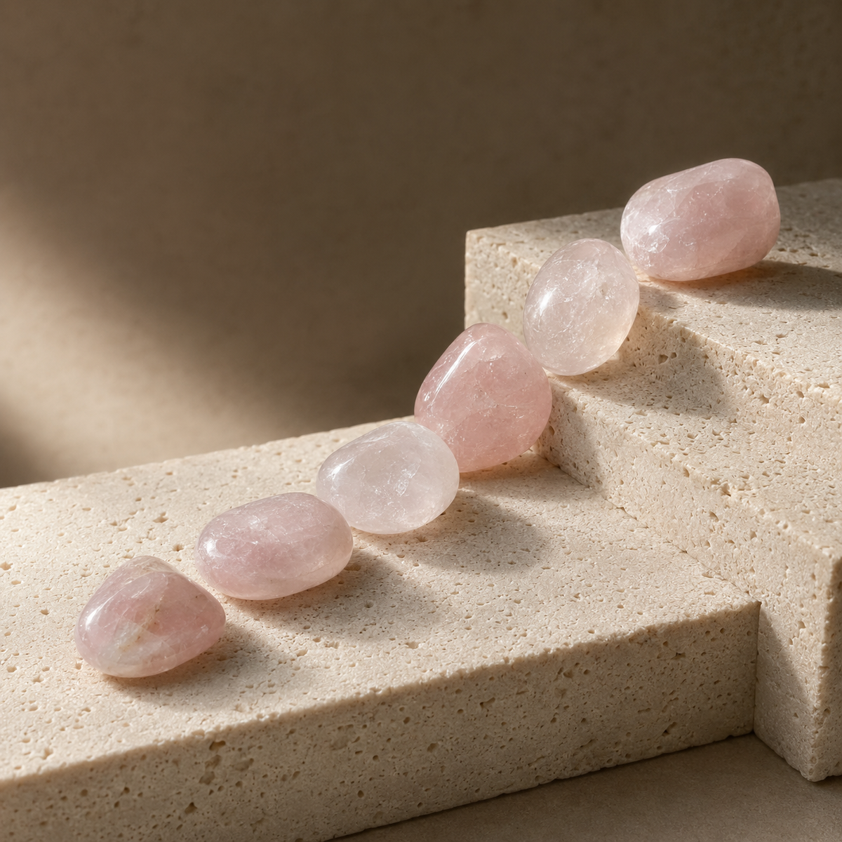 Rose Quartz Tumbled Crystals (Anxiety Relief and Relaxation)