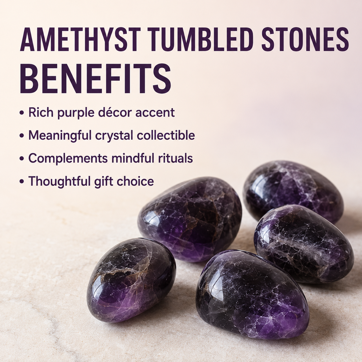 Amethyst Tumbled Crystals (Trust and Grace)