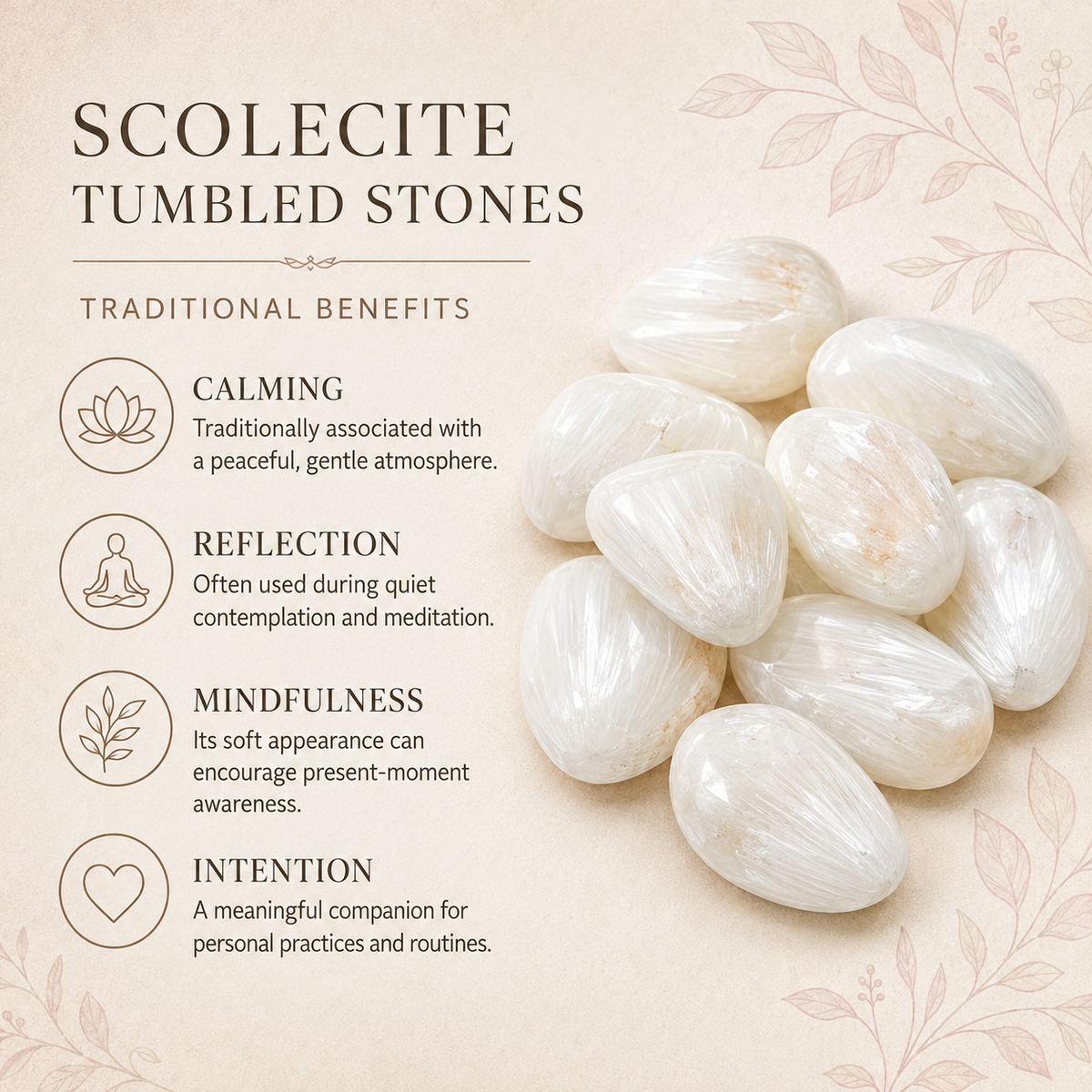Scolecite Tumbled Crystals (Expanded Awareness and Intuition)