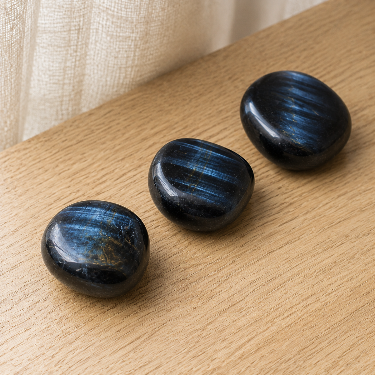 Blue Tiger Eye Tumbled Crystals (Alignment With The Higher Self and Unity Of Heart)