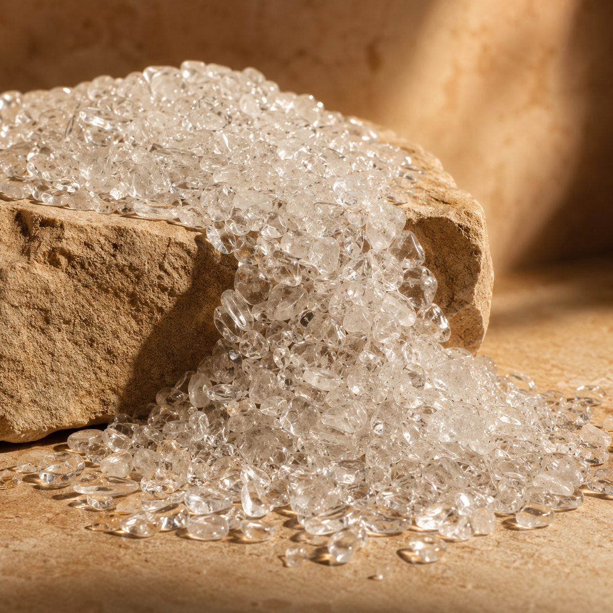 Crystal Quartz Gemstone Chips (Meditation and Restorative Work)