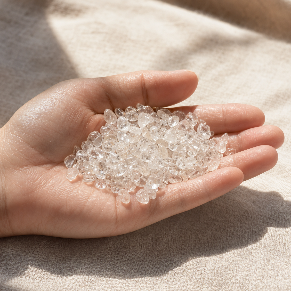 Crystal Quartz Gemstone Chips (Meditation and Restorative Work)