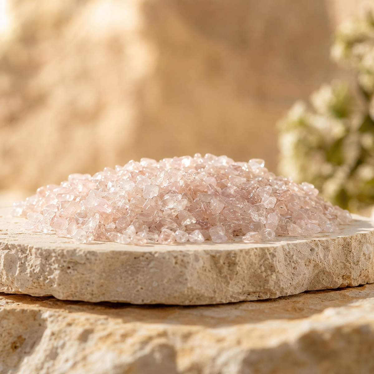 Rose Quartz Gemstone Chips (Inner Healing and Feelings Of Peace)