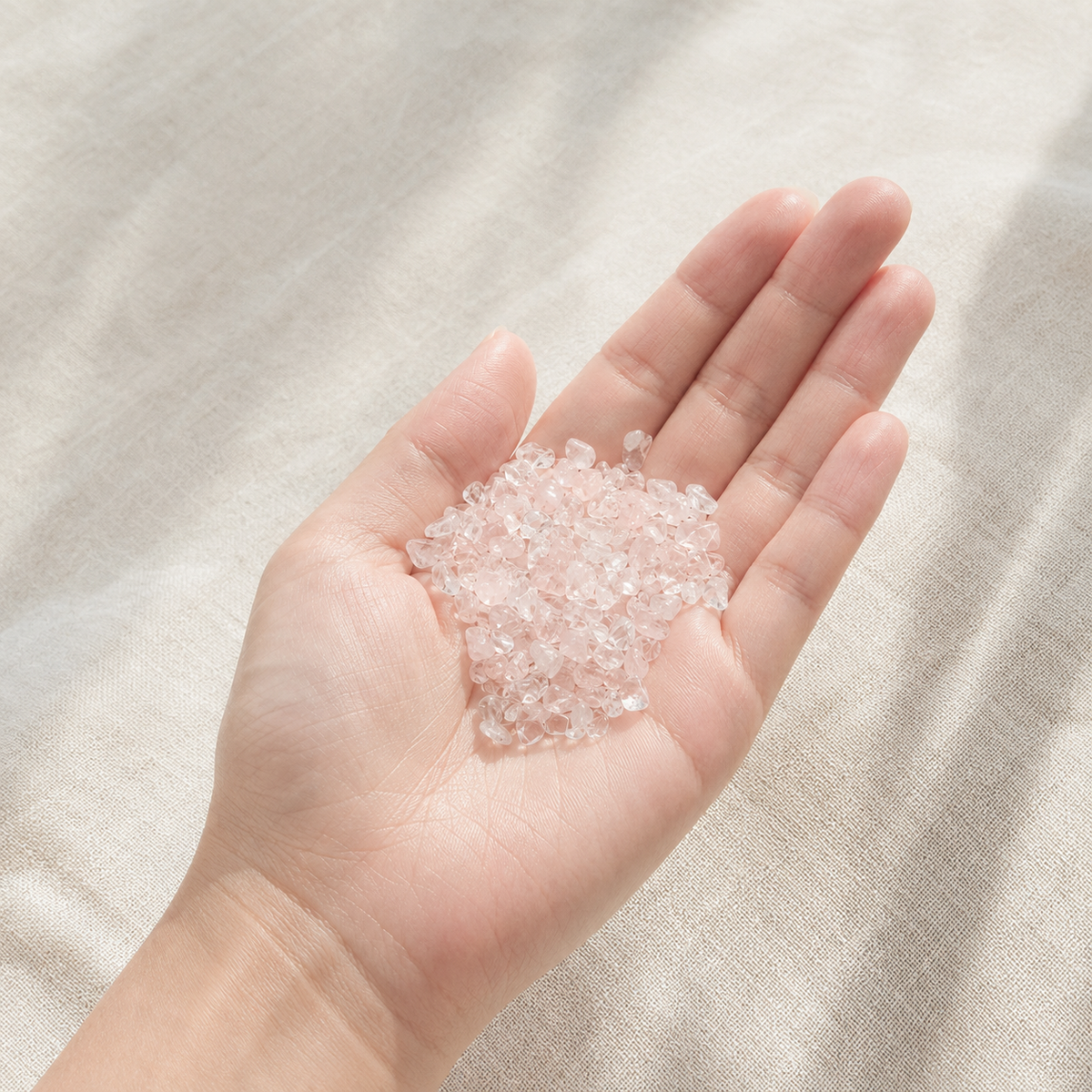 Rose Quartz Gemstone Chips (Inner Healing and Feelings Of Peace)