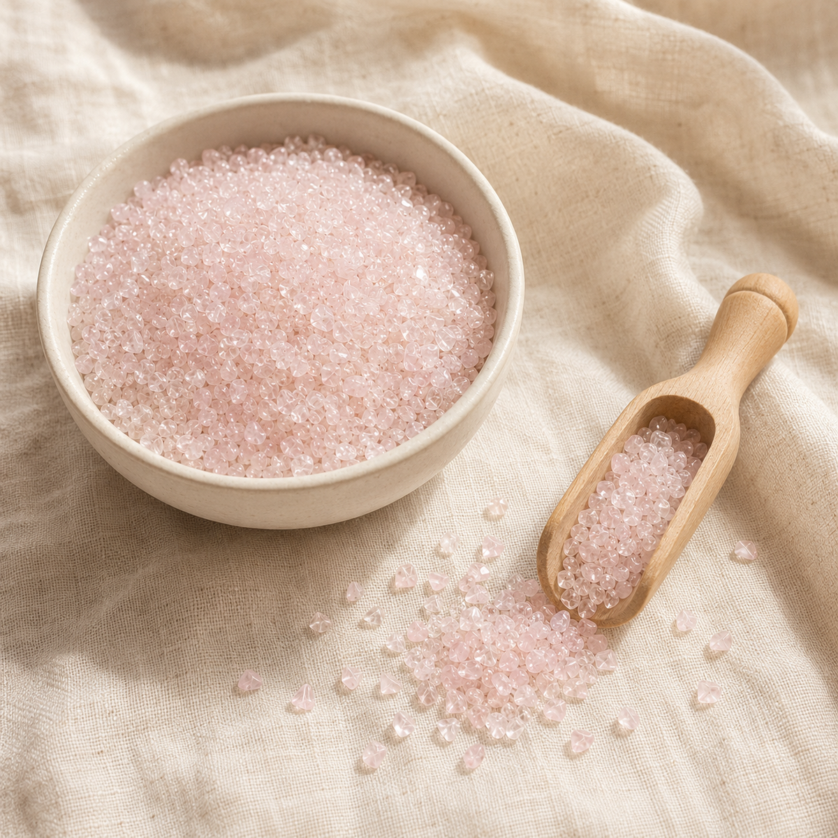 Rose Quartz Gemstone Chips (Inner Healing and Feelings Of Peace)