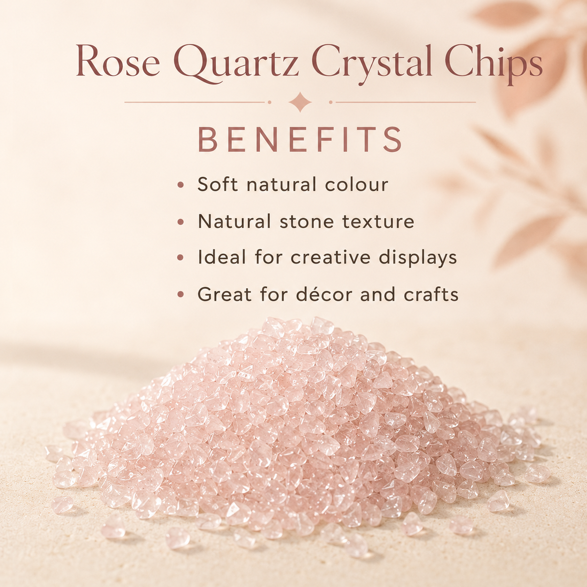 Rose Quartz Gemstone Chips (Inner Healing and Feelings Of Peace)