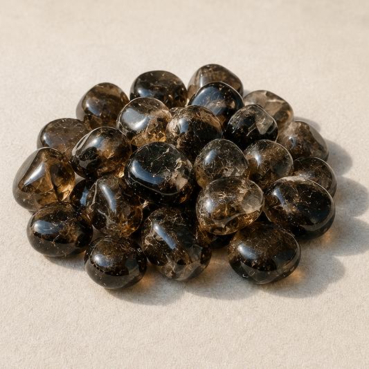 Dark Smokey Quartz Tumbled Crystals (Luck And Good Fortune and Grounding)