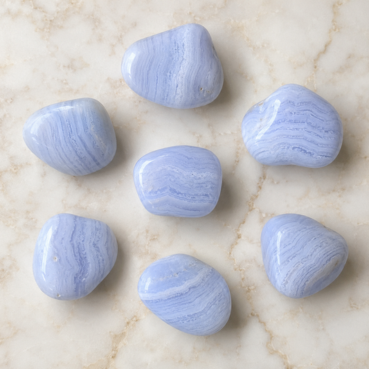 Blue Lace Agate Tumbled Crystals (Trust and Self Discovery)