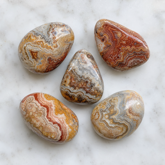 Crazy Lace Agate Tumbled Crystals (Breaking Addictions and Purification)