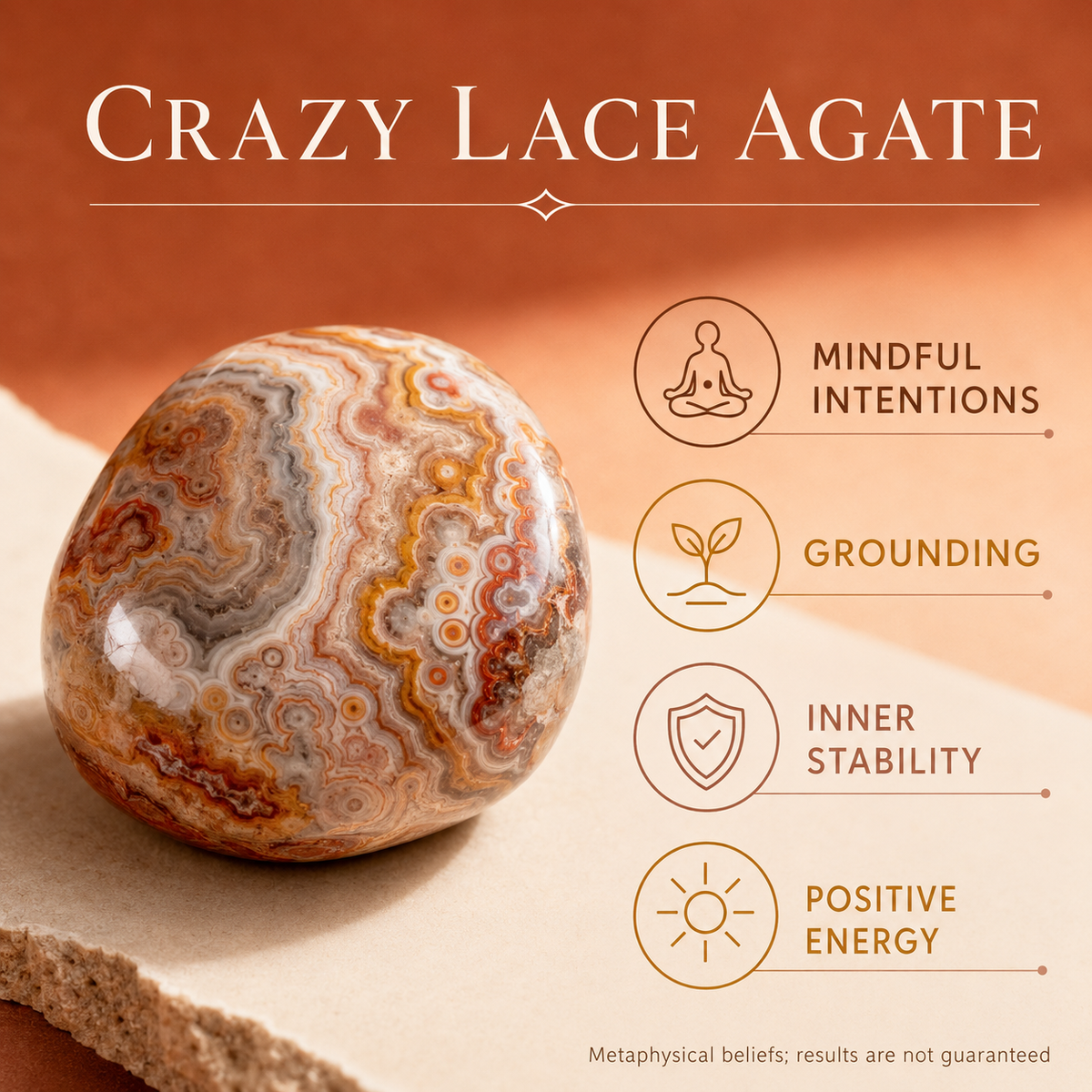 Crazy Lace Agate Tumbled Crystals (Breaking Addictions and Purification)