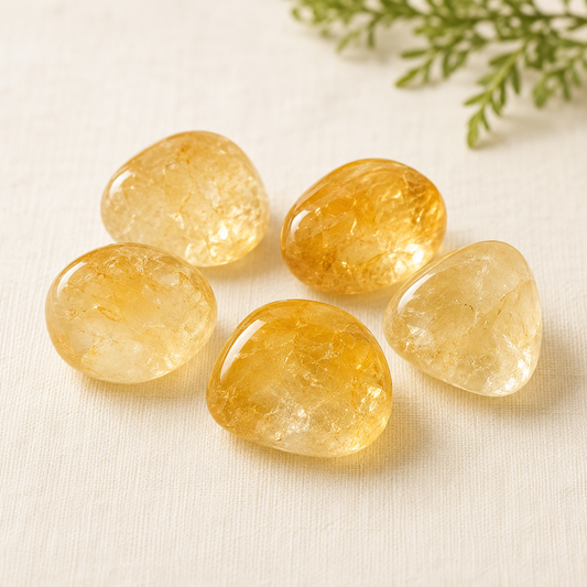 Citrine Tumbled Crystals (Stress Relief and Weight Control)
