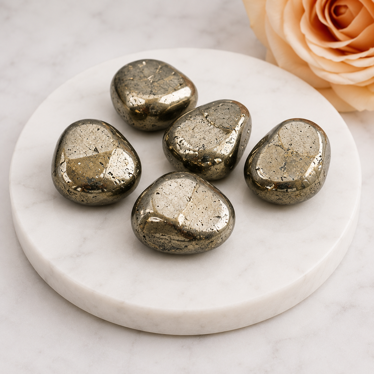 Pyrite Tumbled Crystals (Courage and Determination)