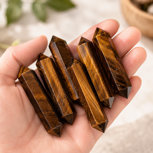 Tiger Eye Point Pencils (Spiritual Stability and Self-Confidence)