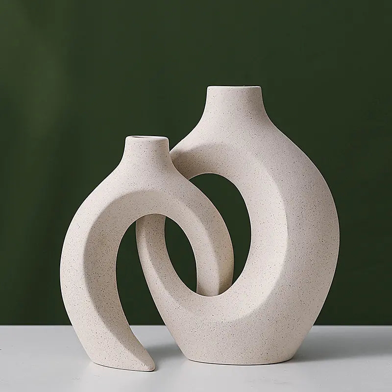 Europäisches Keramikvasen-Set – minimalistisches Wohndekor