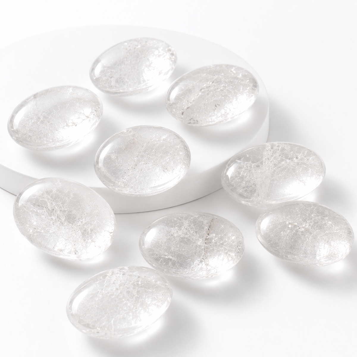 Crystal Quartz Pocket Stones (Dispelling Negative Energy and Meditation)
