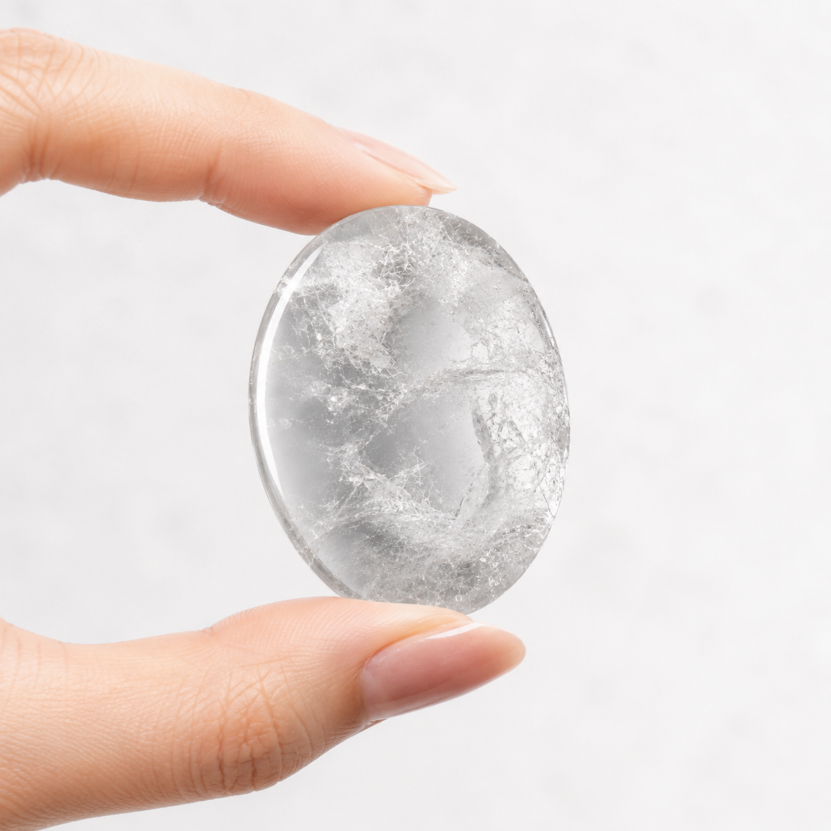 Crystal Quartz Pocket Stones (Dispelling Negative Energy and Meditation)