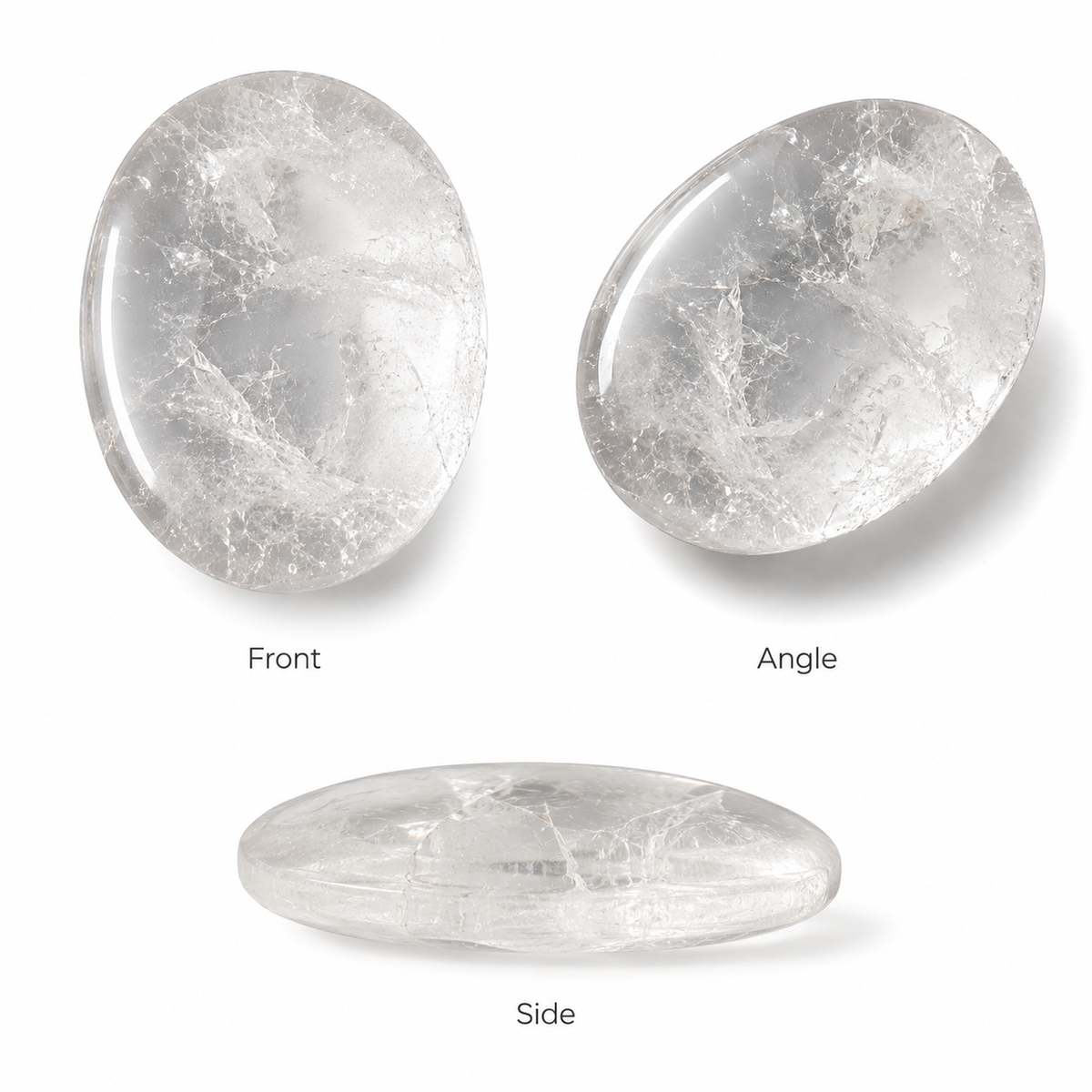 Crystal Quartz Pocket Stones (Dispelling Negative Energy and Meditation)