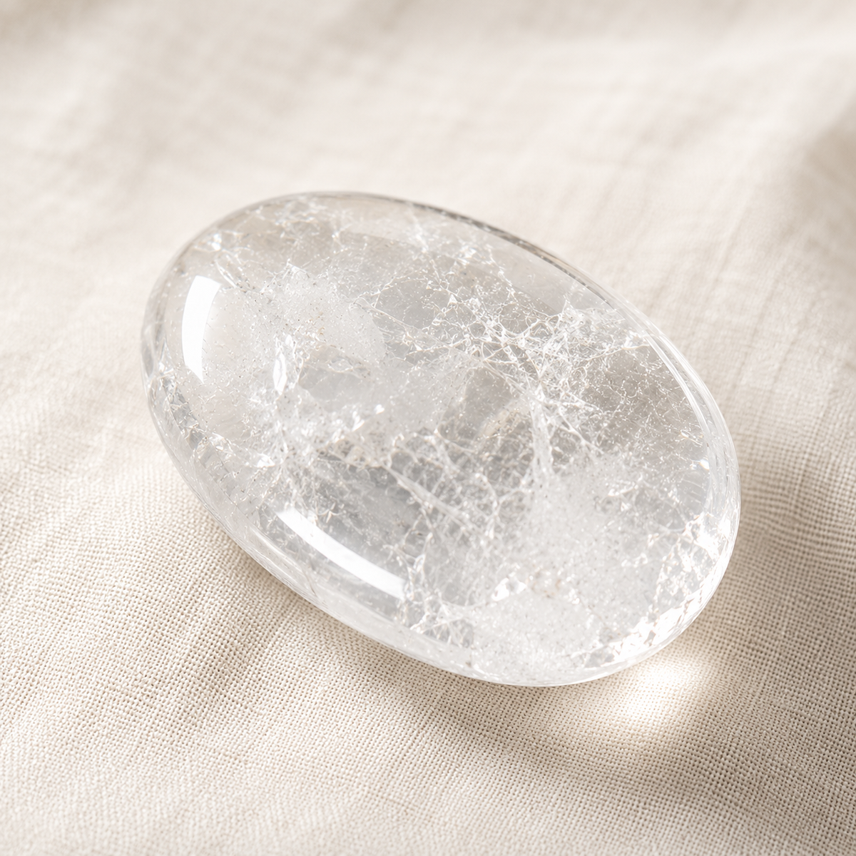 Crystal Quartz Pocket Stones (Dispelling Negative Energy and Meditation)