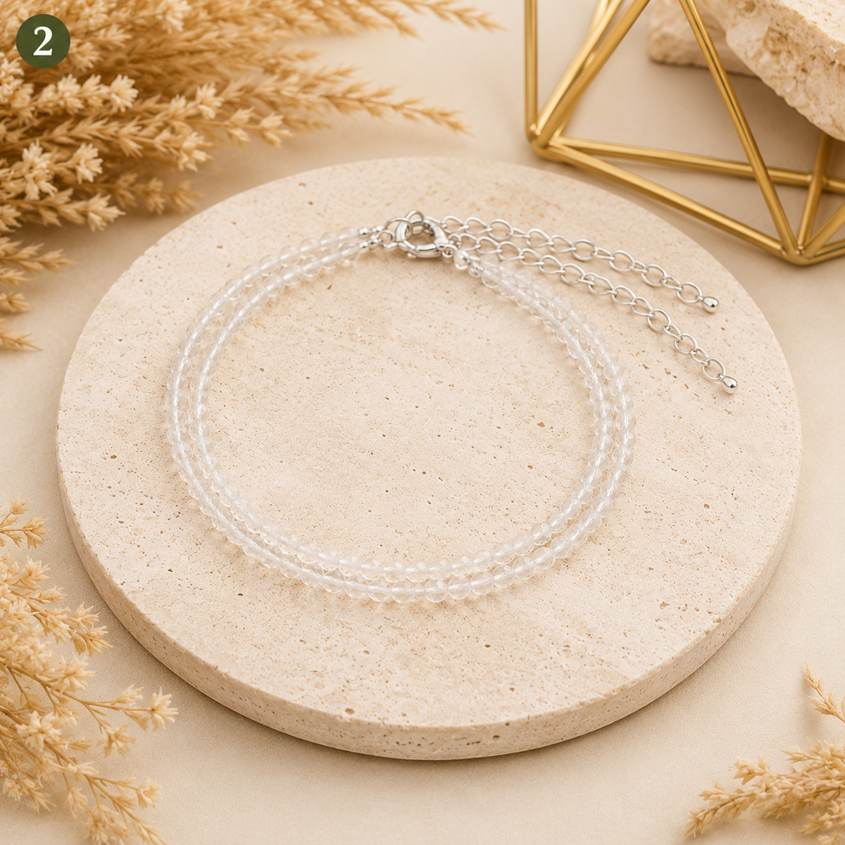 Clear Quartz Anklet – Natural Crystal Healing & Energy Jewelry