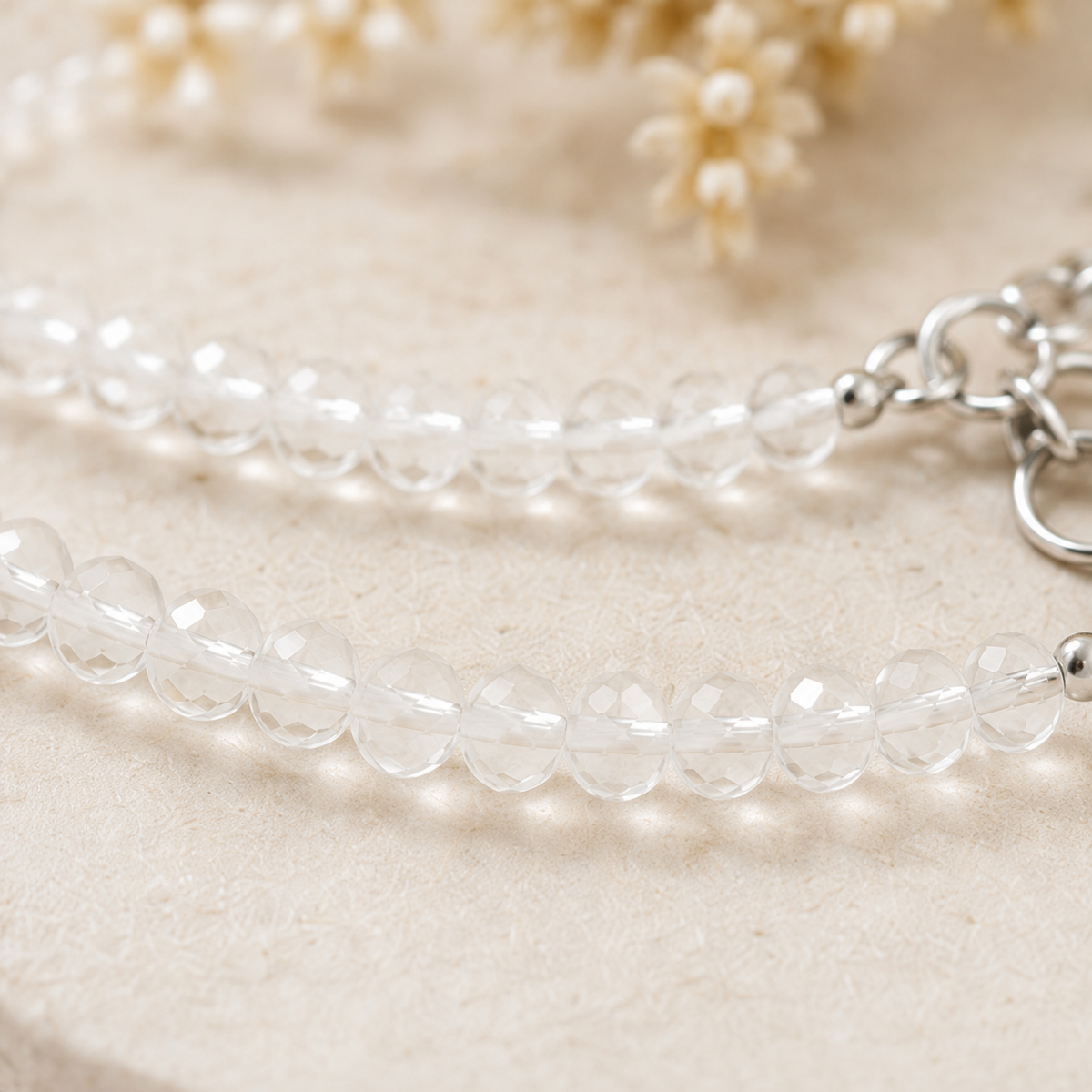 Clear Quartz Anklet – Natural Crystal Healing & Energy Jewelry