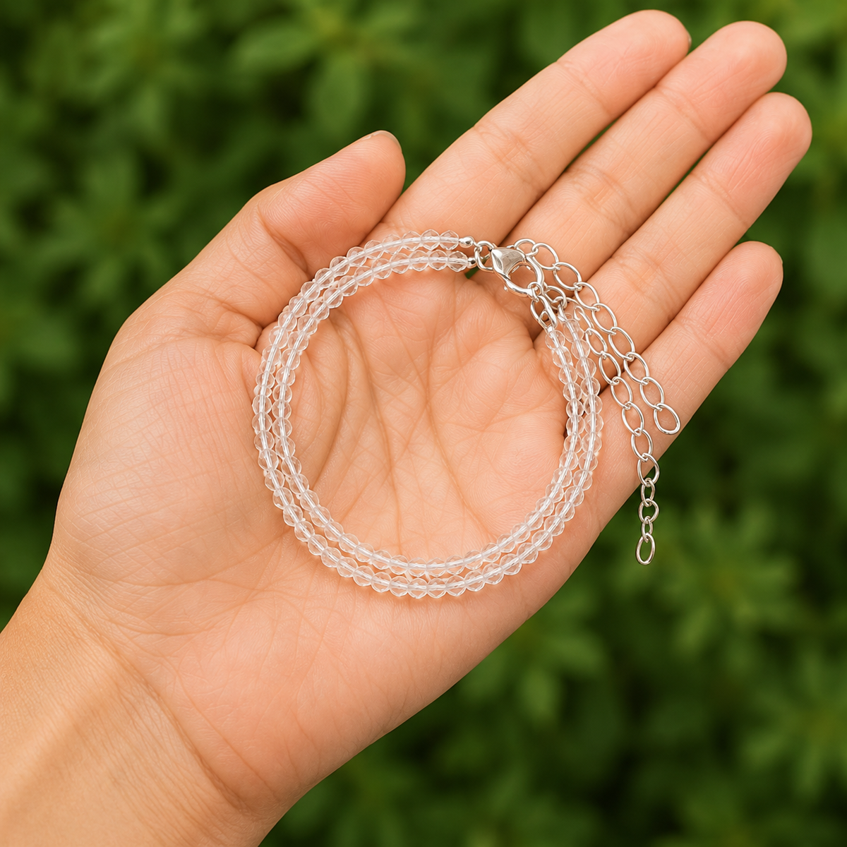 Clear Quartz Anklet – Natural Crystal Healing & Energy Jewelry