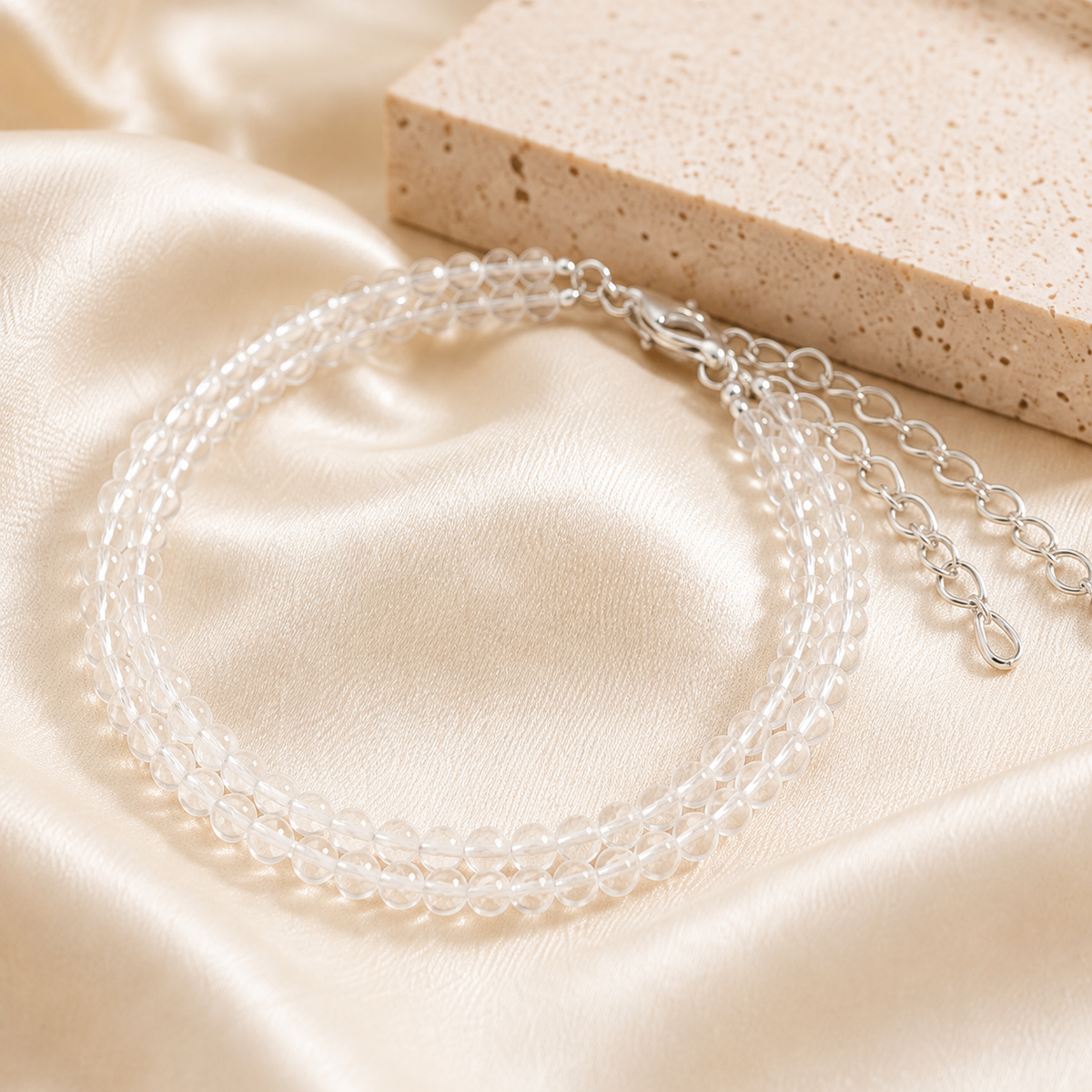 Clear Quartz Anklet – Natural Crystal Healing & Energy Jewelry