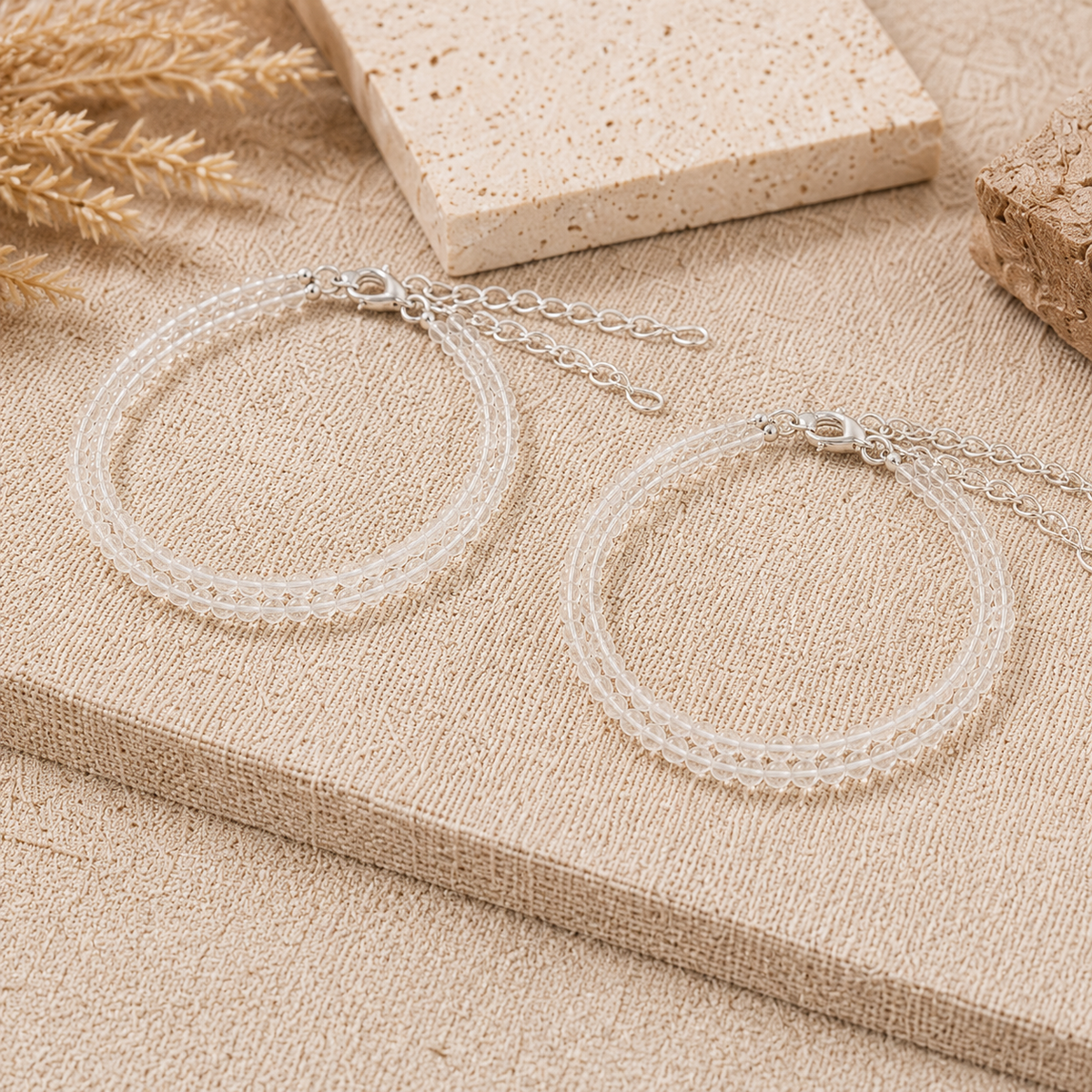 Clear Quartz Anklet – Natural Crystal Healing & Energy Jewelry