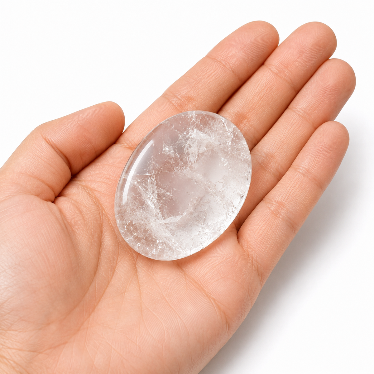 Crystal Quartz Pocket Stones (Dispelling Negative Energy and Meditation)