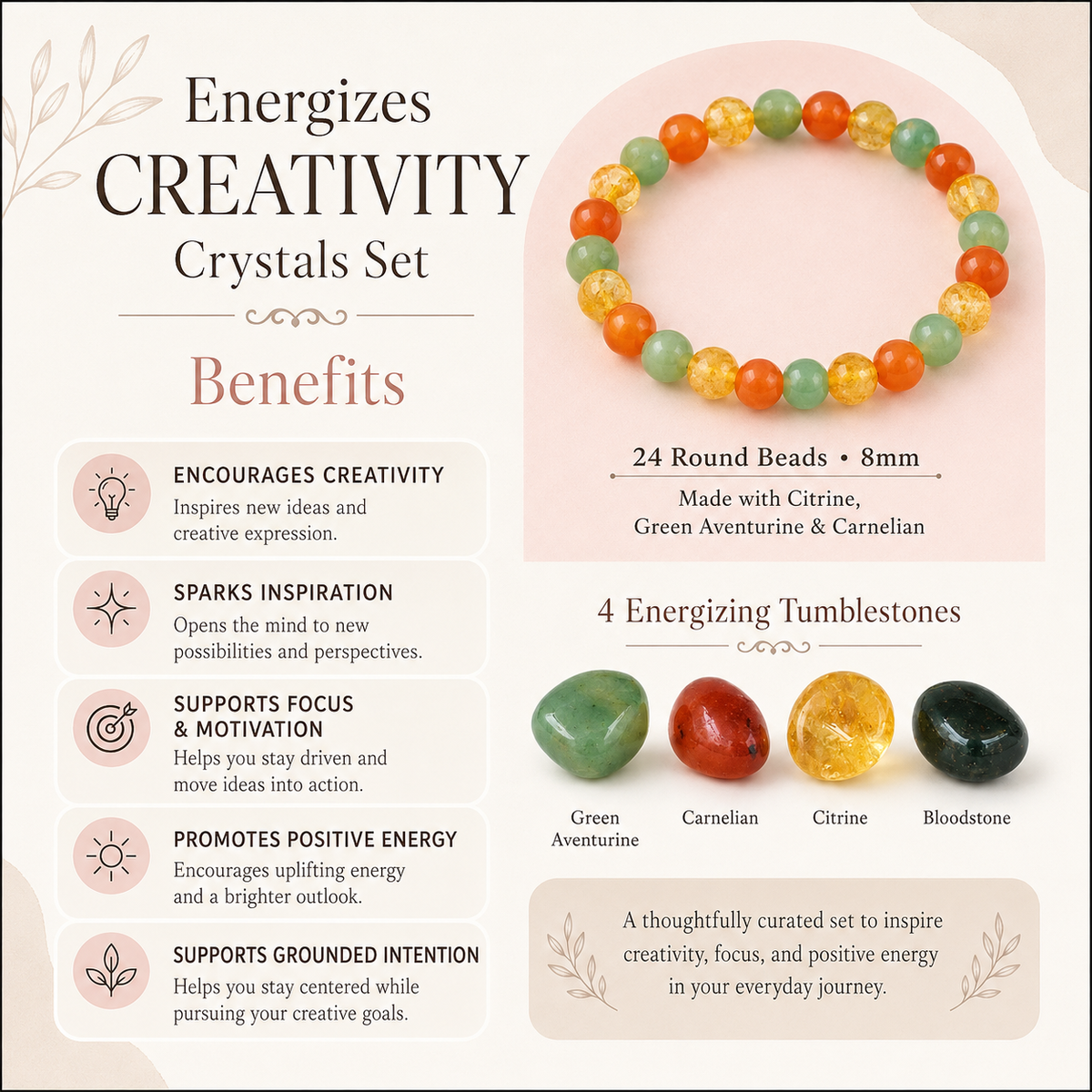 INSPIRATION & CREATIVITY Crystal Kit, Student Crystals Kit.