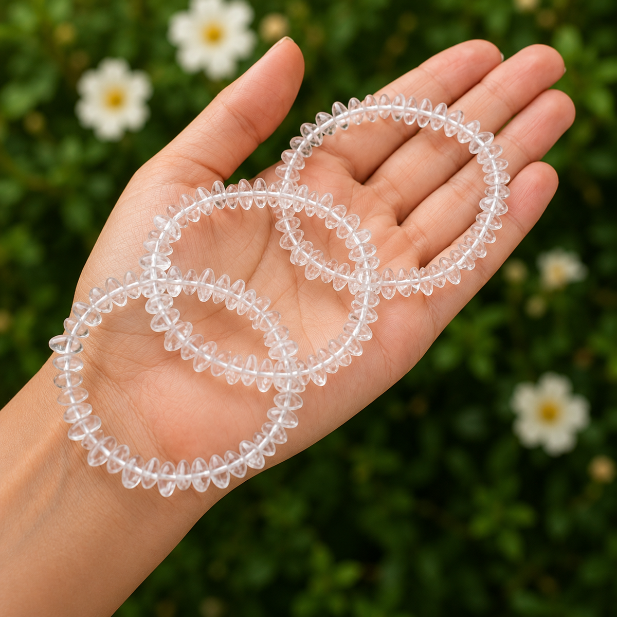 Crystal Quartz Chip Bracelet (Channeling and Dreams )