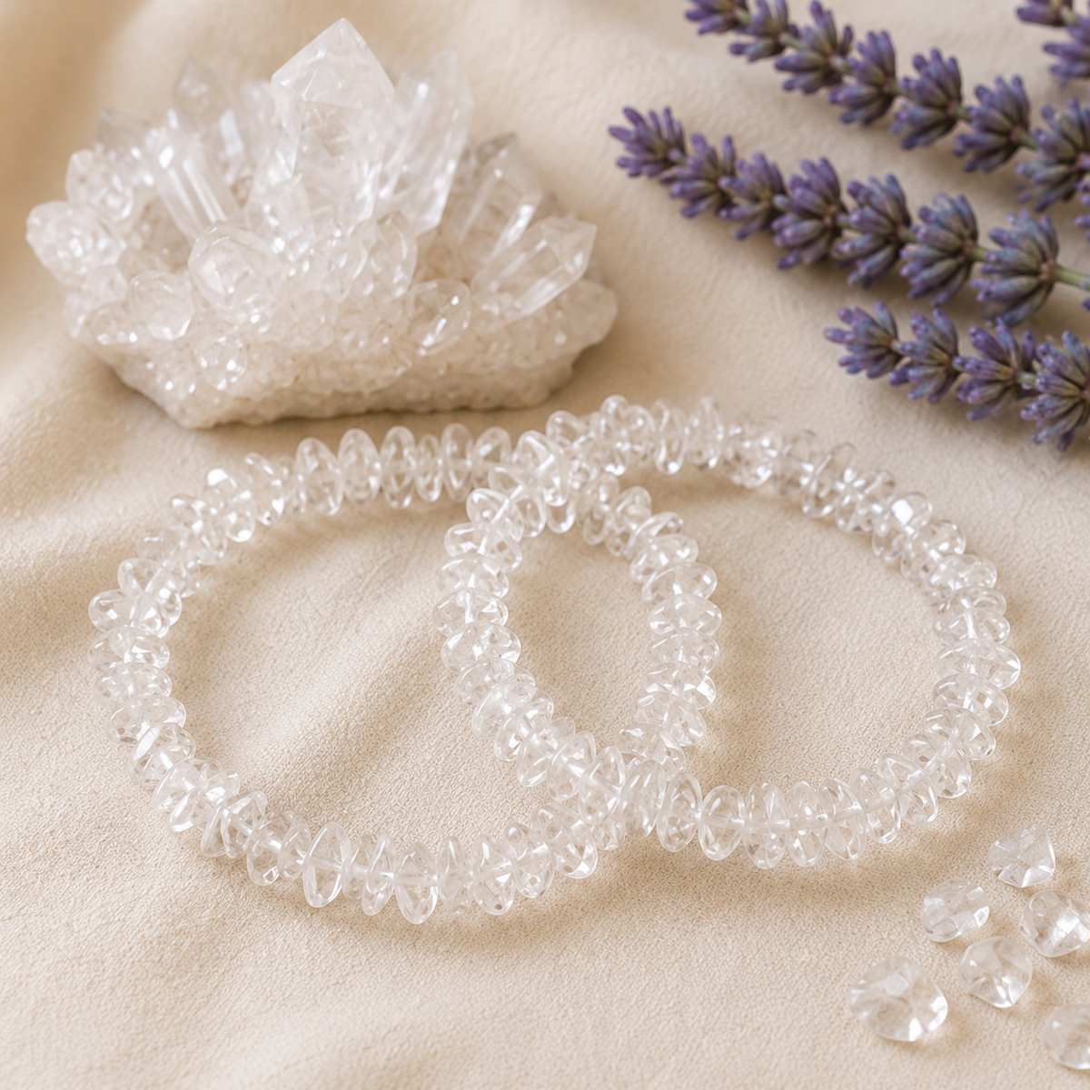 Crystal Quartz Chip Bracelet (Channeling and Dreams )