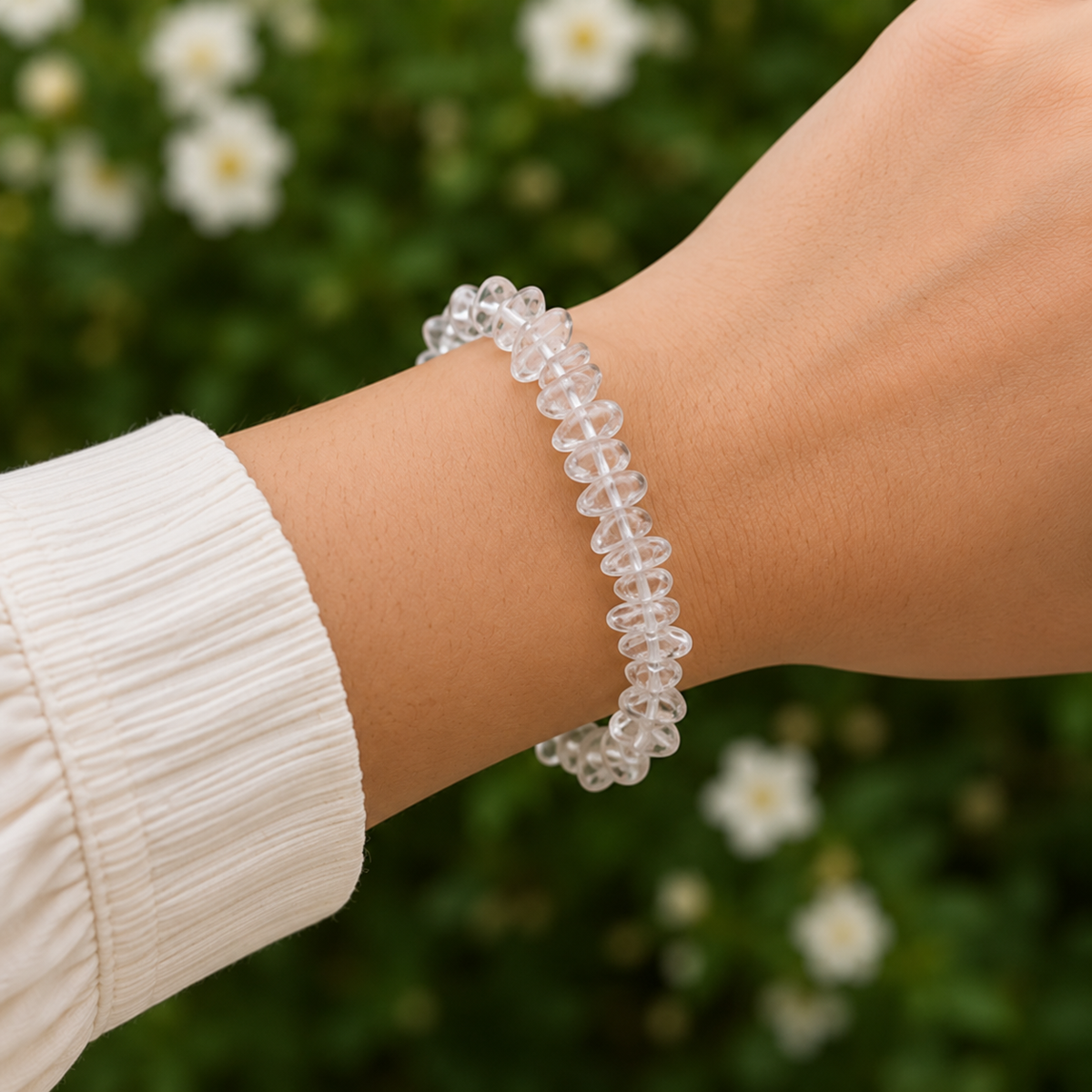 Crystal Quartz Chip Bracelet (Channeling and Dreams )