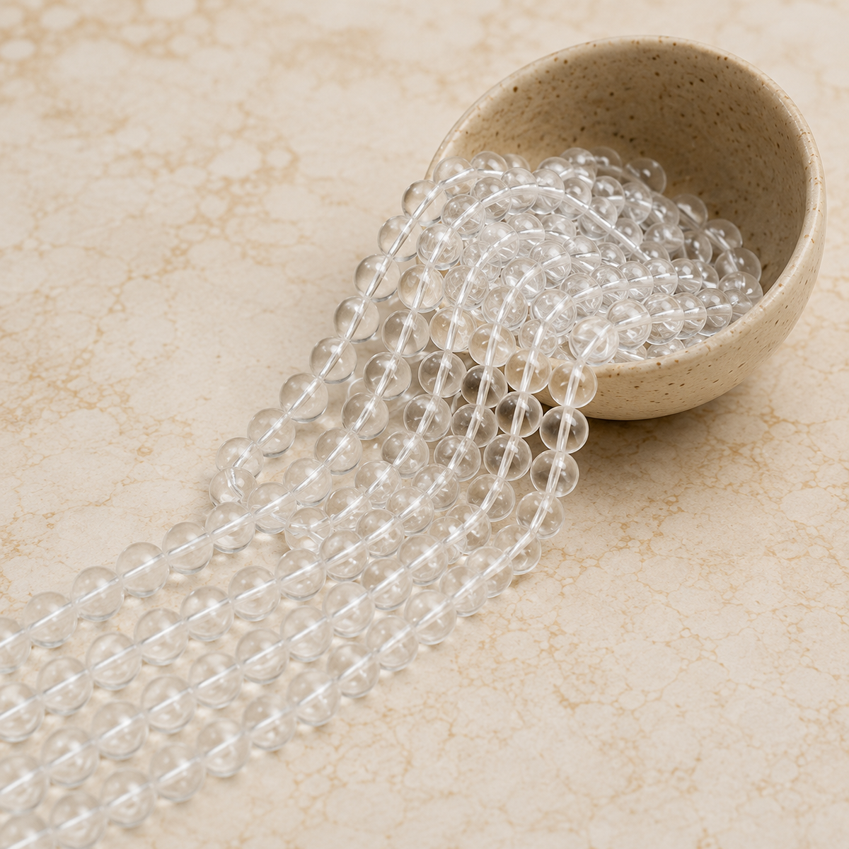 Crystal Quartz Beads, Natural Round Crystal Beads 4mm to 16mm.