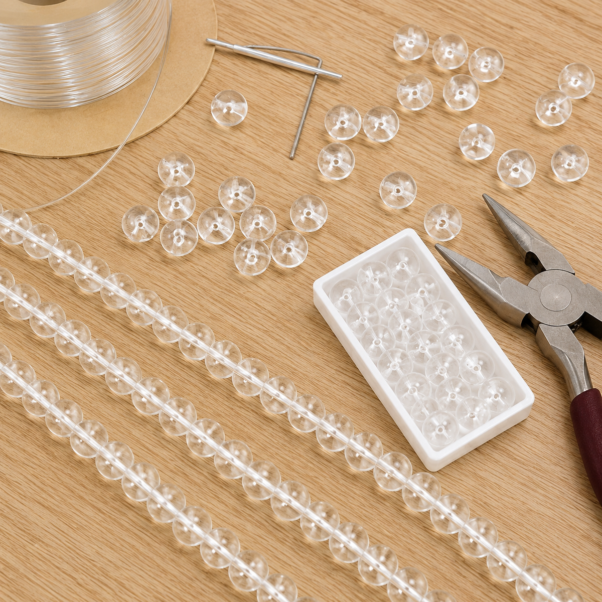 Crystal Quartz Beads, Natural Round Crystal Beads 4mm to 16mm.